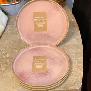 PORTMEIRION Minerals Rose Quartz Four Dinner Plates Set